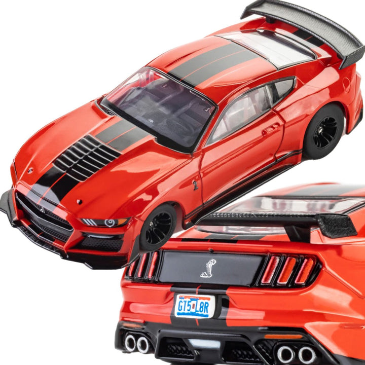 AFX Ford Mustang GT500 Red Chevy Camaro ZL1 Yellow HO Slot Car 22077 22075