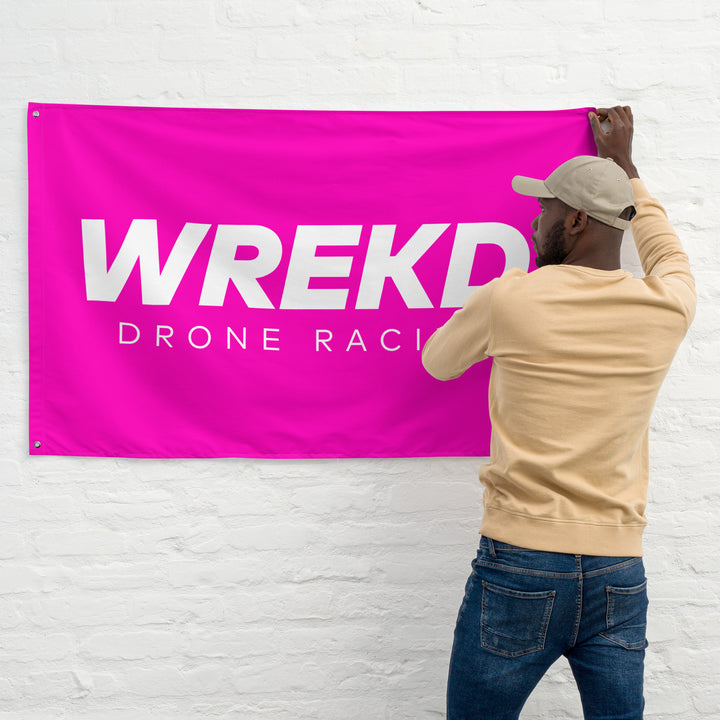 WREKD® Drone Racing Flag - Pink