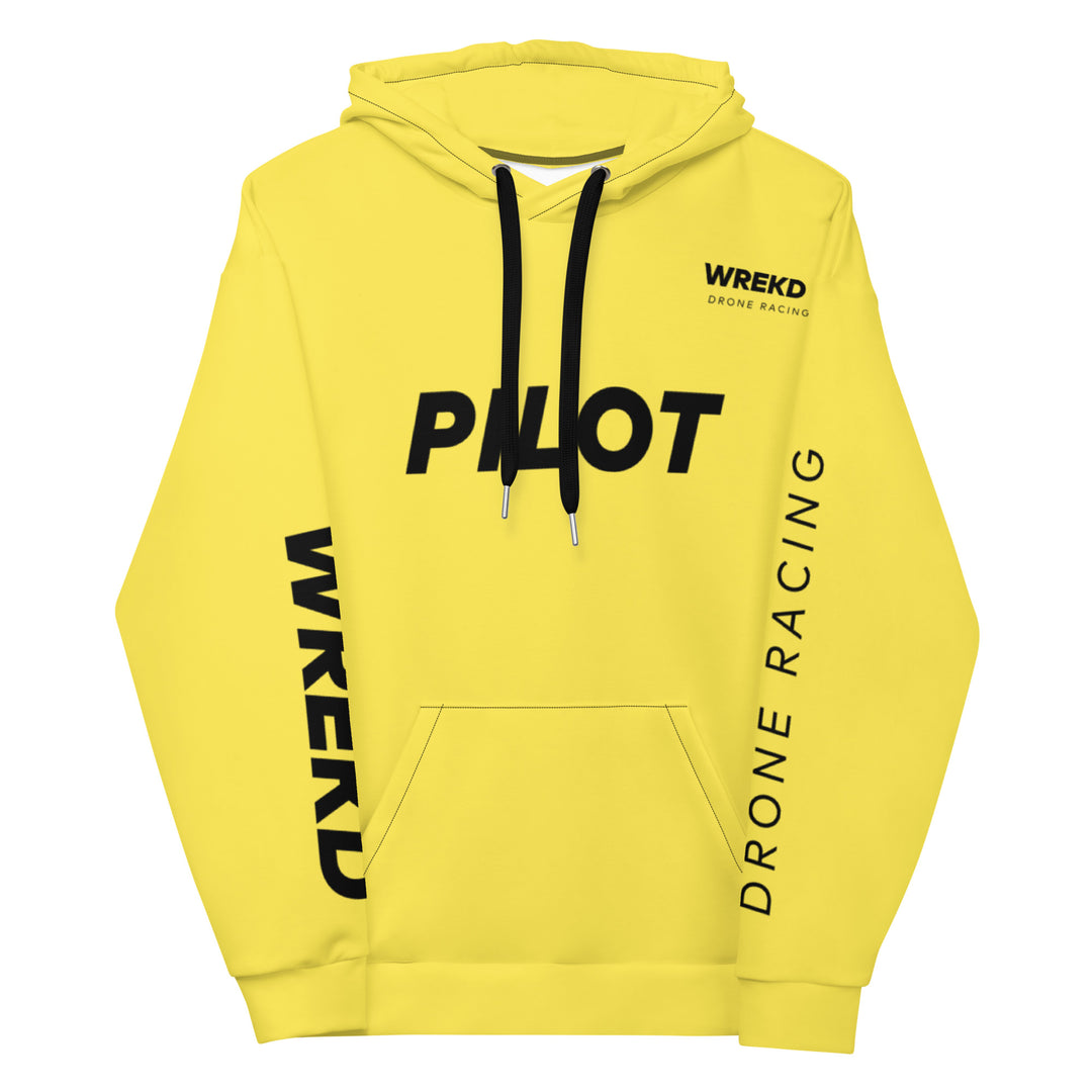 WREKD Drone Racing Unisex Hoodie - Yellow