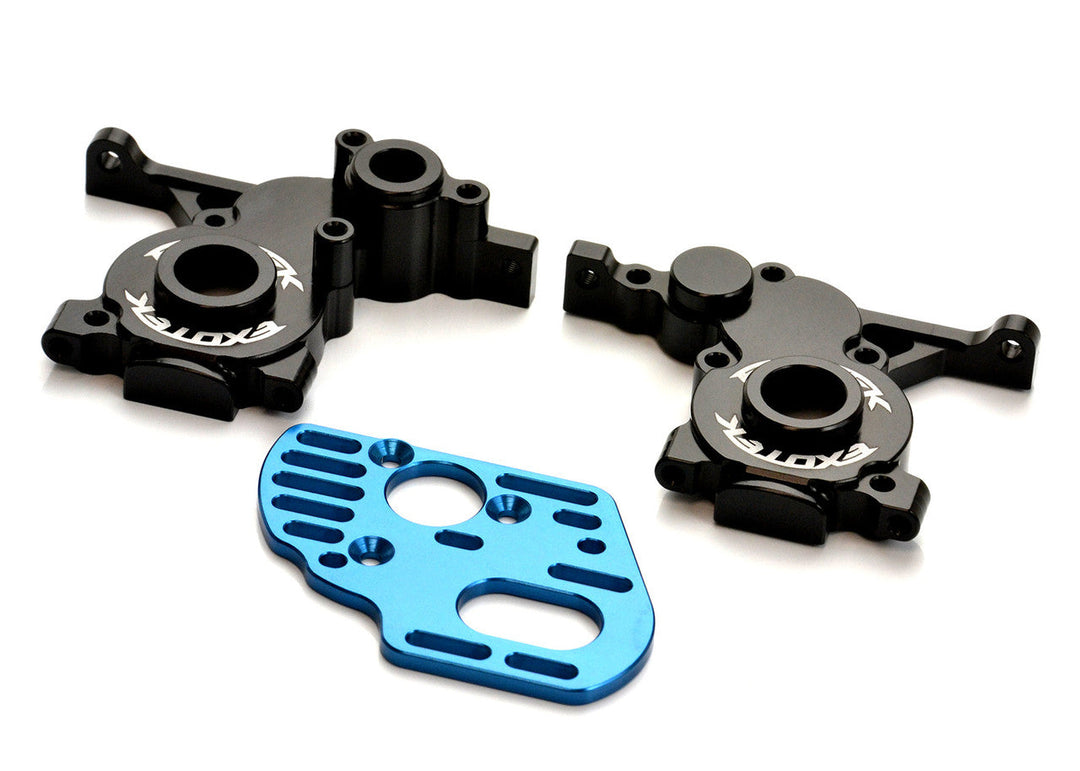 Exotek 2123 Associated DR10M Alloy 3 Gear Gearbox with Motor Plate 7075