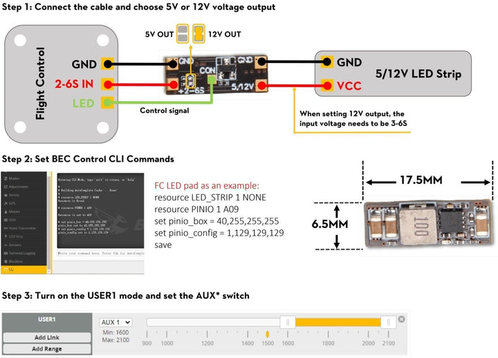 Flywoo 5V/12V 2A BEC module V2.0 at WREKD Co.