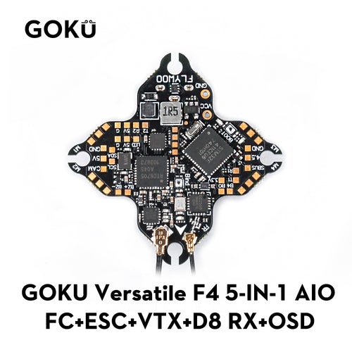 Flywoo Goku Versatile F411 5-IN-1 1S AIO W/250mw VTX, OSD, Frsky SPI D8 RX - 25.5x25.5mm at WREKD Co.