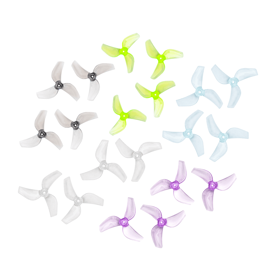 Gemfan 1219S 31mm Tri - Blade Propeller for 0.8mm/1mm Shaft NY (8 Pack) - Choose Shaft/Color at WREKD Co.