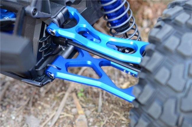 GPM ALUMINUM FRONT / REAR LOWER ARMS TRAXXAS X-MAXX 4X4 BLUE