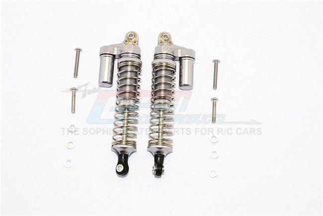 GPM ALUMINUM FRONT/REAR L-SHAPE SHOCKS (92MM) AXIAL SCX10 II GUN SILVER