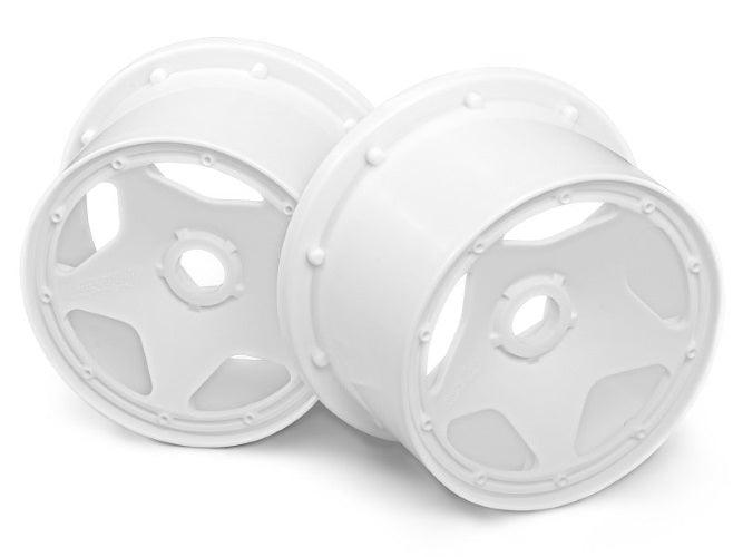 Hpi 3225 Super Star Wheel White 120X75mm (2) For Rear Baja 5b SS Baja 5b