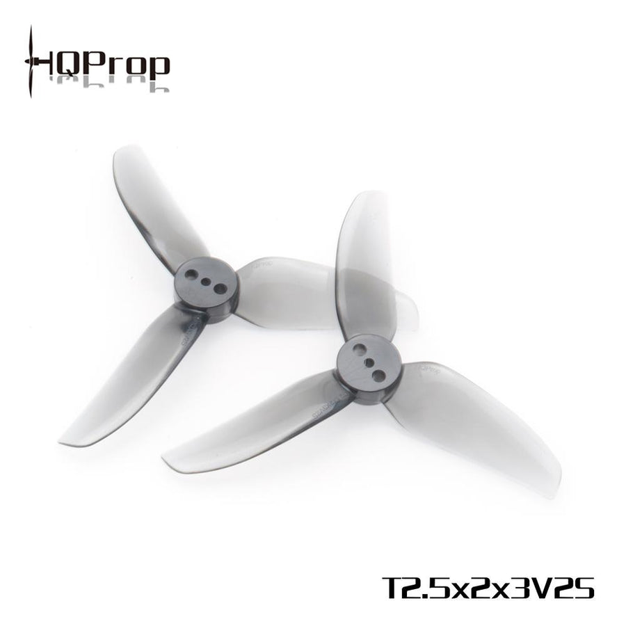 HQ Prop V2S T2.5x2x3 Durable Tri-Blade 2.5" Prop 4 Pack - Grey at WREKD Co.