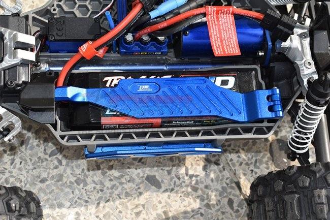 GPM HS0126-BLACK ALUMINUM BATTERY HOLD-DOWN TRAXXAS HOSS 4X4 VXL