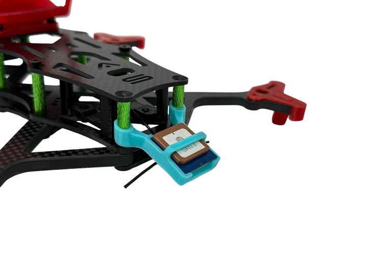 Soporte de montaje para módulo GPS TBS M8.2 con ELRS EP1 (solo impresión 3D) (separadores de 4 mm)