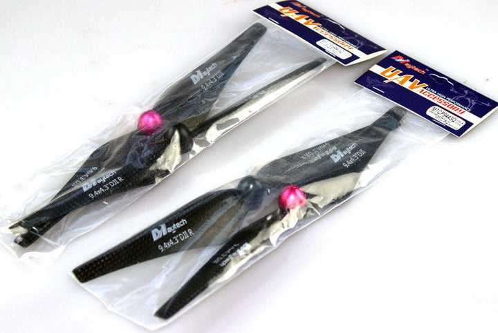 2 Pair 9" 9443 Carbon Fiber DJI Phantom 2 Vision+ Self-Tightening Propeller Prop