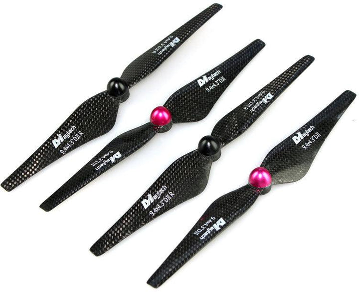 2 Pair 9" 9443 Carbon Fiber DJI Phantom 2 Vision+ Self-Tightening Propeller Prop