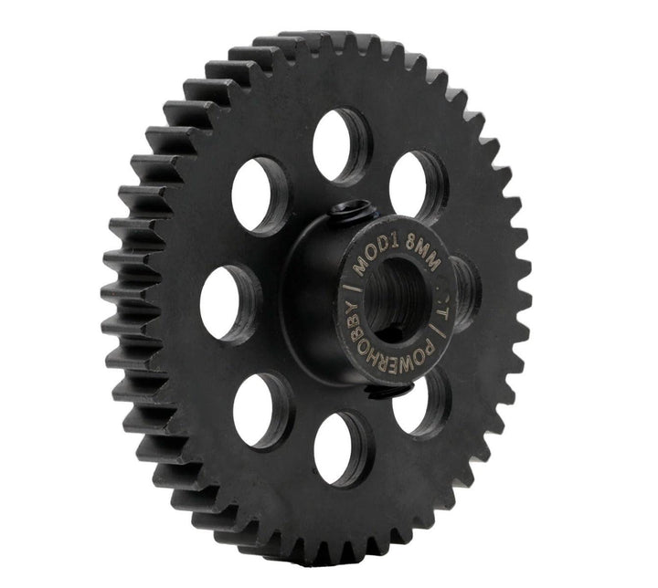 Powerhobby Hardened Steel 44T Mod1 8mm Pinion Gear MOD 1 Speed Run / Drag Racing
