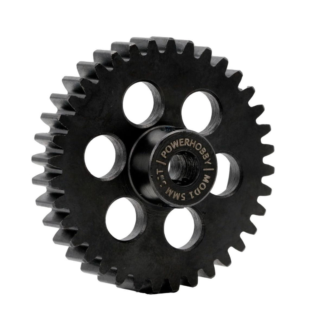 Powerhobby Hardened Steel 35T Mod1 5mm Pinion Gear Mod 1 Speed Run / Drag Racing
