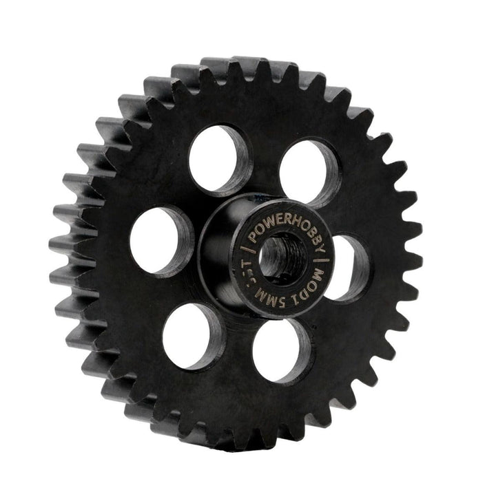 Powerhobby Hardened Steel 34T Mod1 5mm Pinion Gear Mod 1 Speed Run / Drag Racing