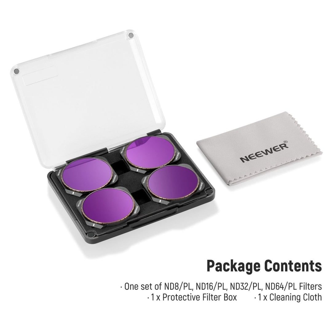 NEEWER 4 Pack ND/PL Filter For DJI Mavic 3 Classic at WREKD Co.