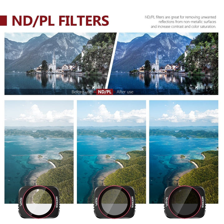 NEEWER 6 Pack ND/PL Filter Set For DJI Air 2 at WREKD Co.