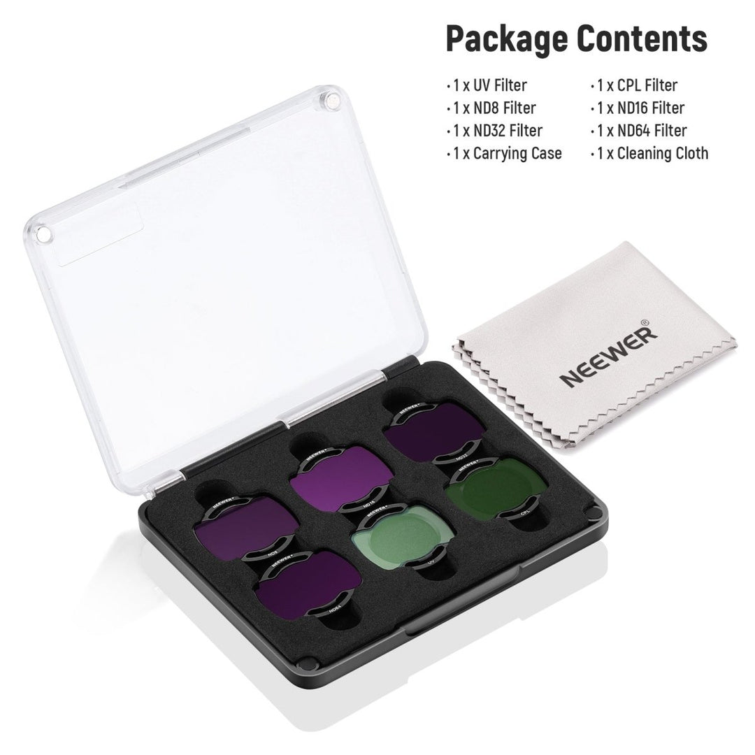 NEEWER Upgraded 6 Pack ND/CPL/UV Filter Set for DJI Avata Pro Mini FPV at WREKD Co.