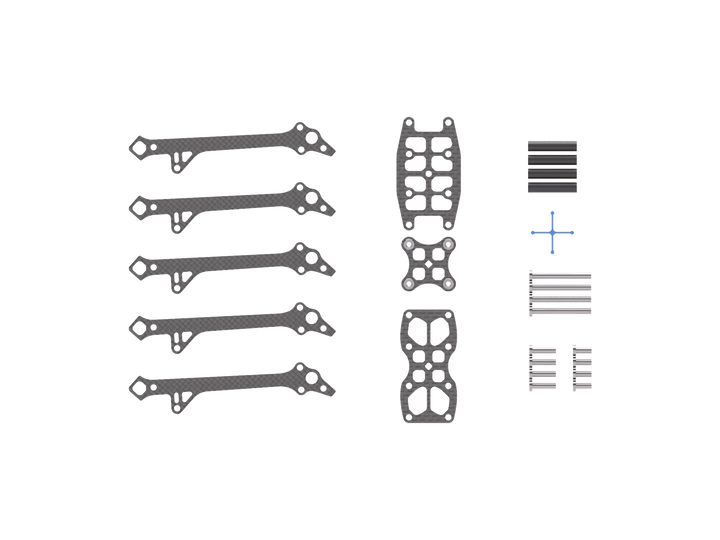 DinDrones OZR-5X - 5" racing frame