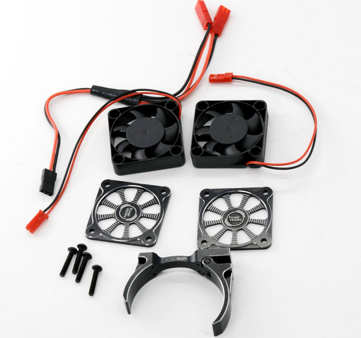 Powerhobby Aluminum Dual High Speed Cooling Fans BLACK Castle Creations 800kV