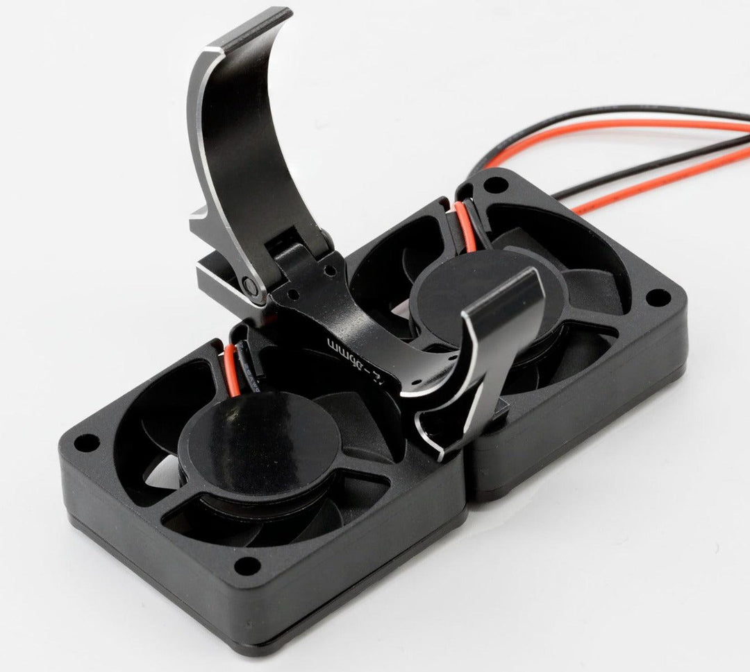 Powerhobby 1/5 Aluminum Heatsink Dual High Speed Cooling Fans w/Cover Black
