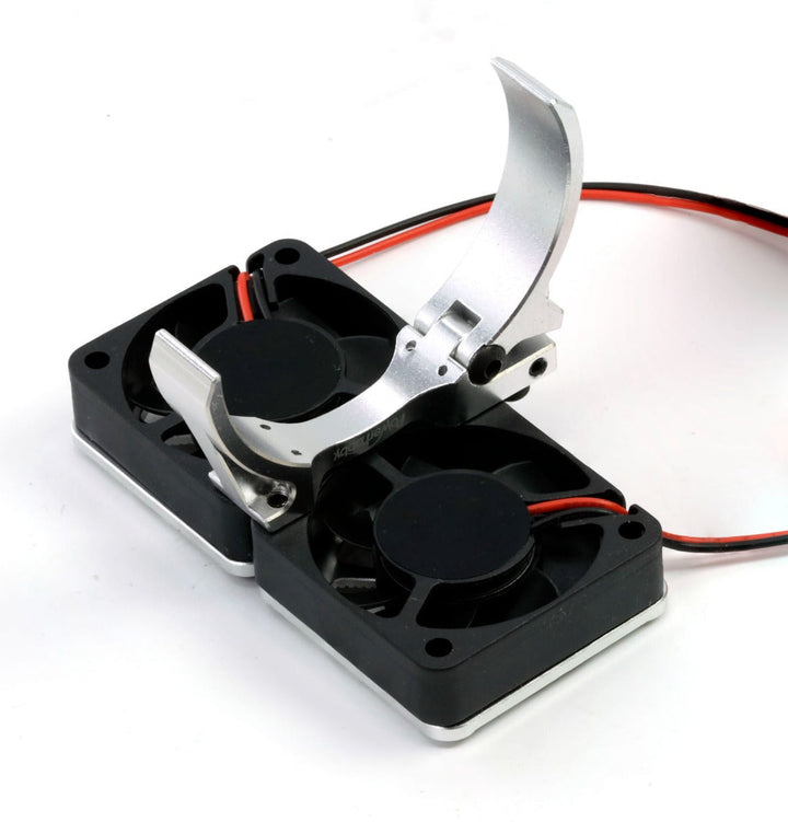 Powerhobby Aluminum Dual High Speed Cooling Fans SILVER Castle Creations 800kV