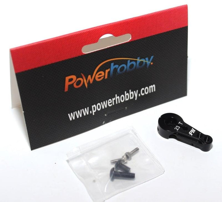 Powerhobby 23T Aluminum Servo Arm / Horn JR / Airtronics & KO Black