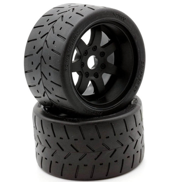 Powerhobby 1/8 Gripper 54/100 Belted Mounted Tires 17mm Black Wheels