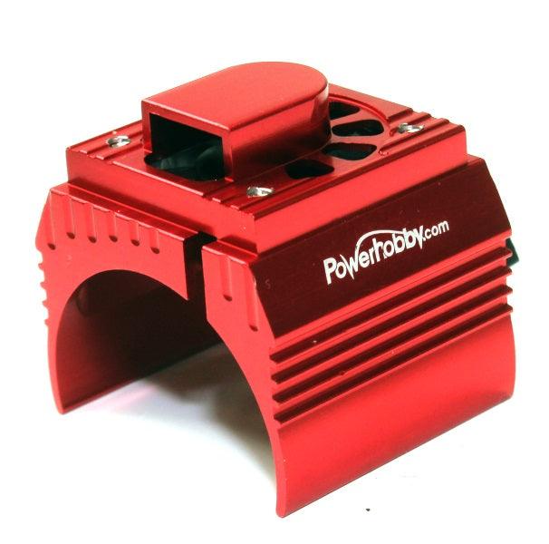 Powerhobby Aluminum Motor Heatsink Cooling Fan 1/10 540 / 550 Size Motor Red