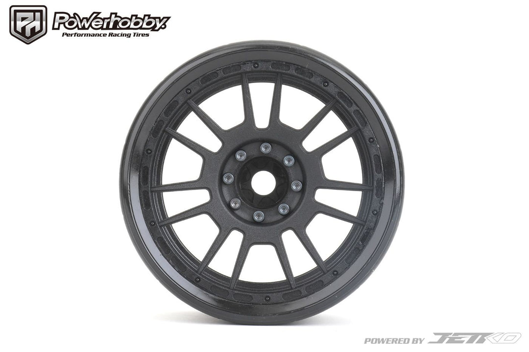 Powerhobby 1/8 MT 4.0 Phoenix Belted Mounted Tires w Removable Hex Wheels (2)