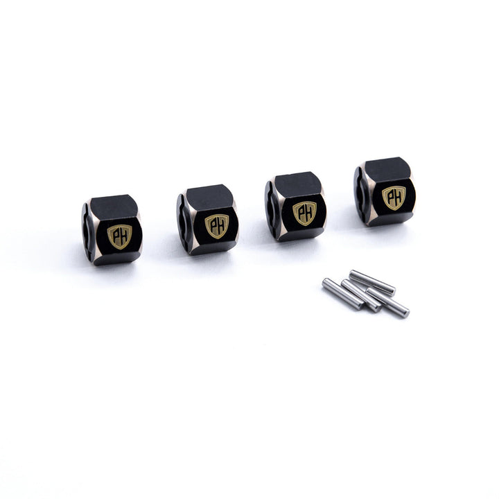 Powerhobby Brass Wheel Hex Axial 1/18 Capra UTB18 Black