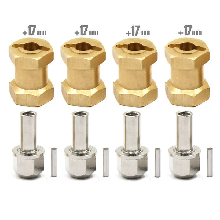 Powerhobby 17mm Brass Hex Wheels Hub Drive Adapter Axial SCX10