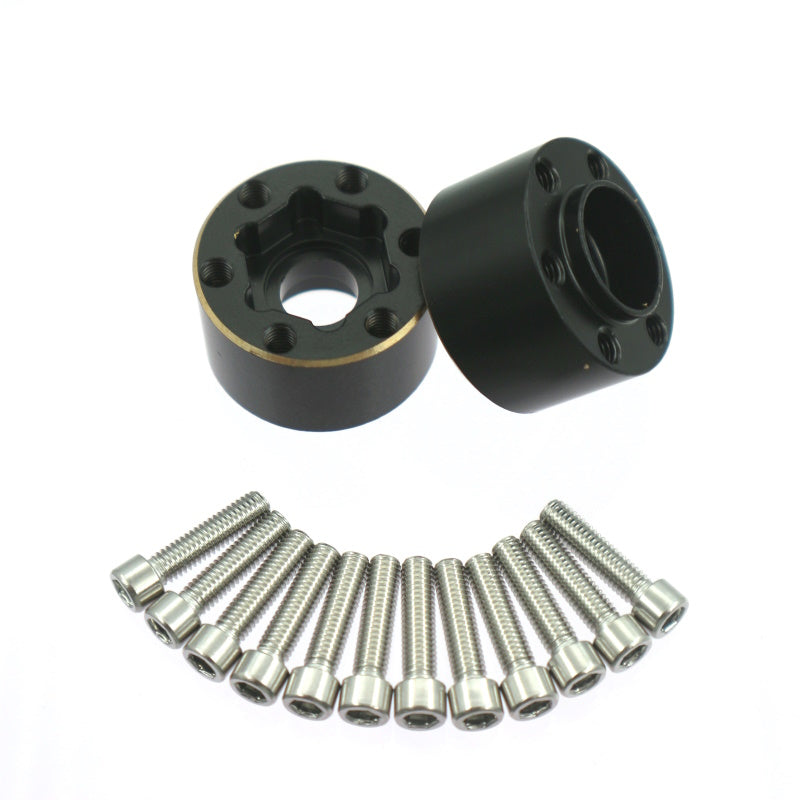 Powerhobby Brass Wheel Hub Hex Adapter Counterweight 12mm FOR SCX10 TRX-4 TRX-6