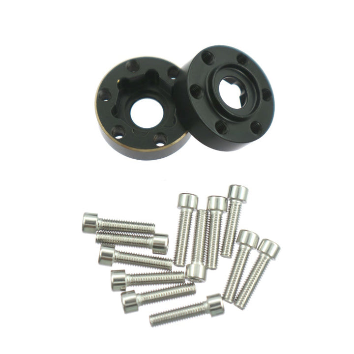 Powerhobby Brass Wheel Hub Hex Adapter Counterweight 9mm FOR SCX10 TRX-4 TRX-6