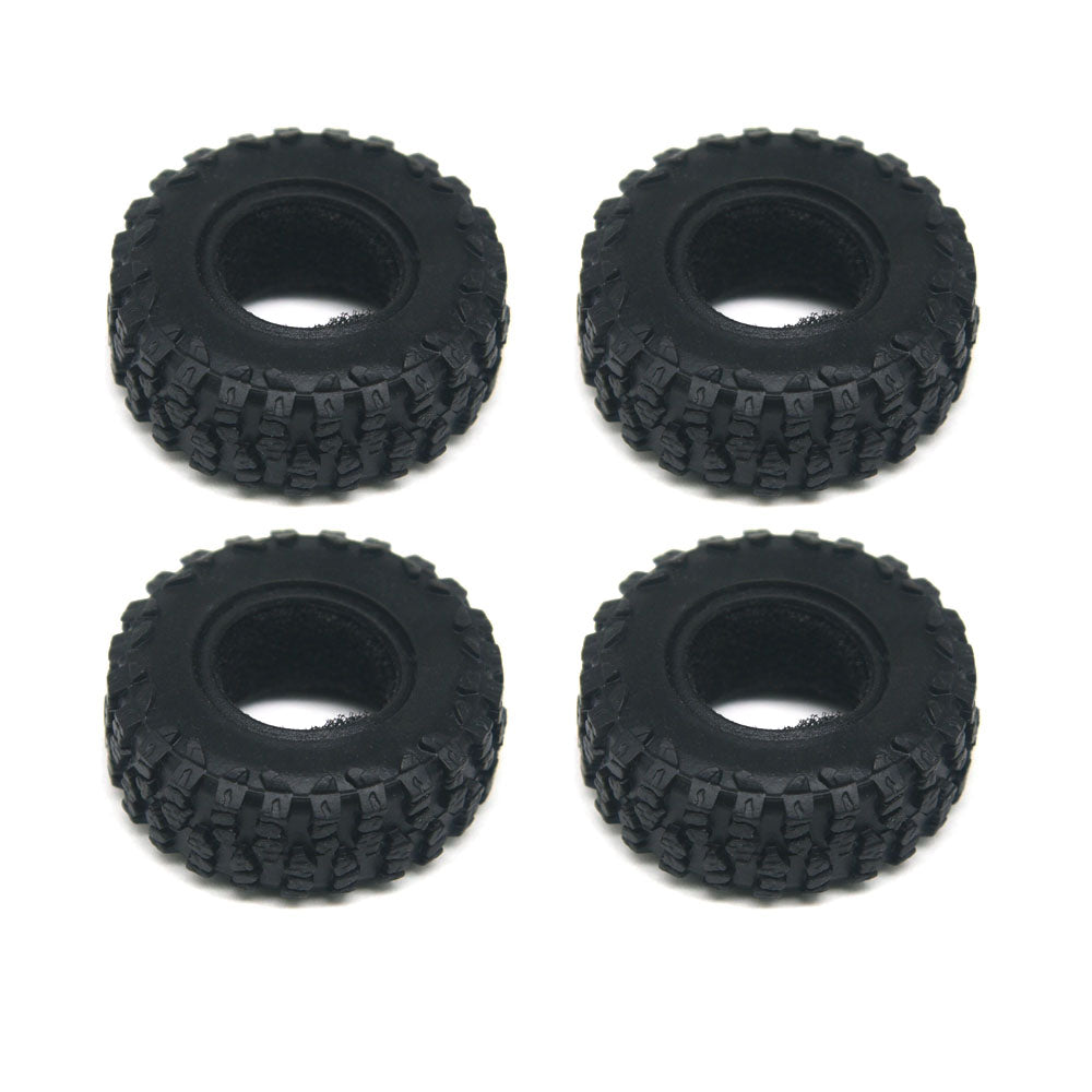 Powerhobby Brass 0.7" Wheels 3.6mm Offset / Tires (4) Axial SCX30