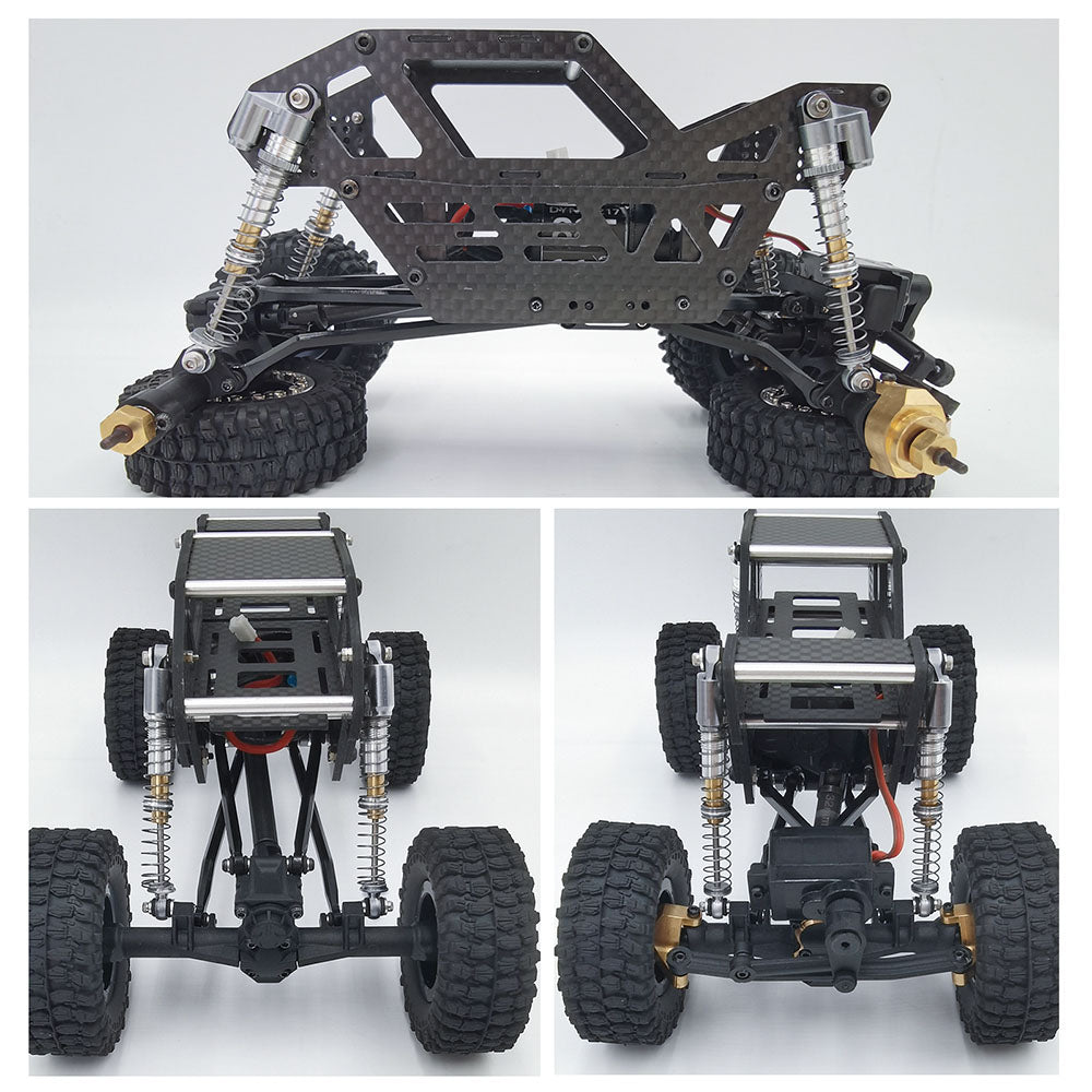 Powerhobby 1/24 Axial SCX24 Aluminum 58mm Long Travel Shocks Jeep Bronco Red