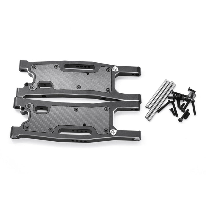 Powerhobby Aluminum Rear Arms w Carbon Fiber Dust Cover FOR  Traxxas Sledge Black