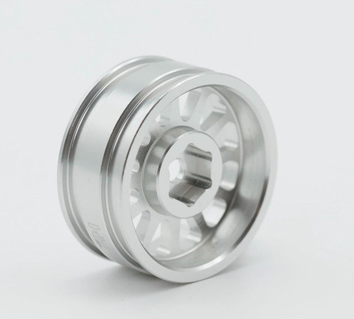 Powerhobby A24 Aluminum 1.0” Rock Crawler Wheels Axial SCX24 - Silver