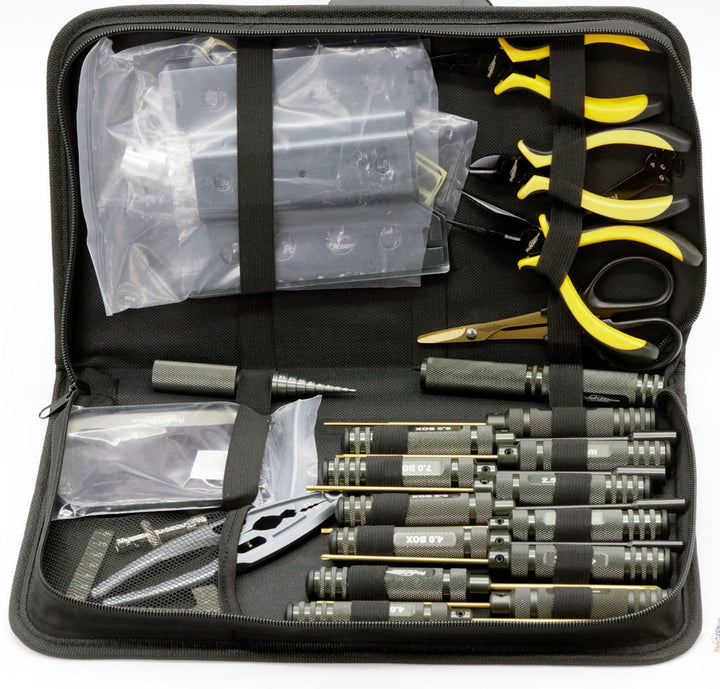 Powerhobby RC Tool Set Screwdriver Pliers Wrench, Body Reamer Stand
