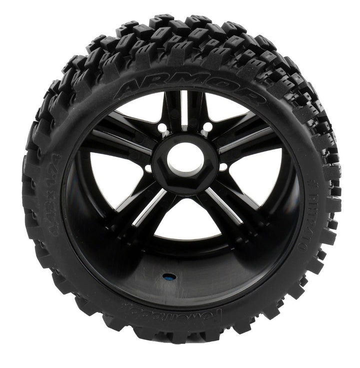 Powerhobby Armor 1/8 Buggy Belted All Terrain Mounted Tires 17MM Claw Wheels