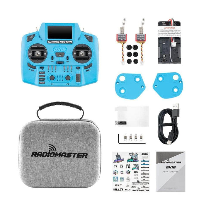 (PRE-ORDER) RadioMaster GX12 Dual-Band Crush Radio Controller - ELRS 2.4GHz M2 - Choose Color
