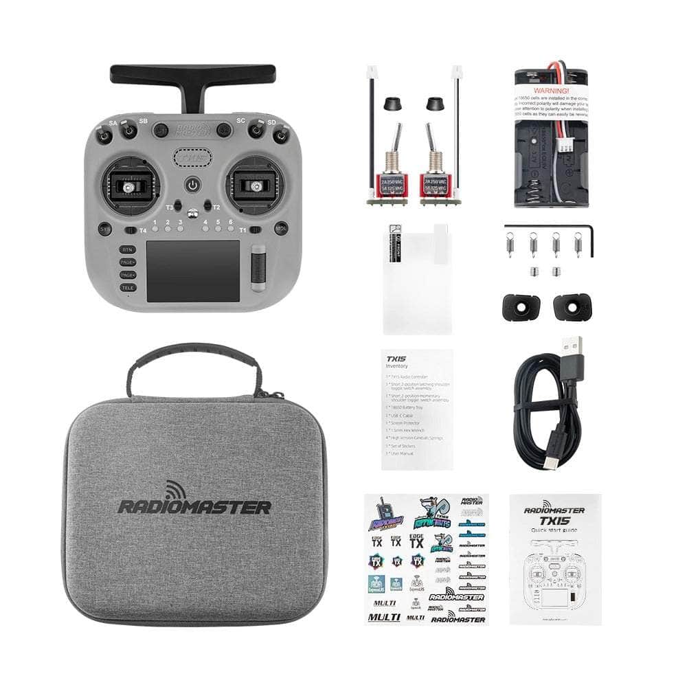 (PRE-ORDER) RadioMaster TX15 Radio Transmitter - ELRS 2.4GHz - Choose Color