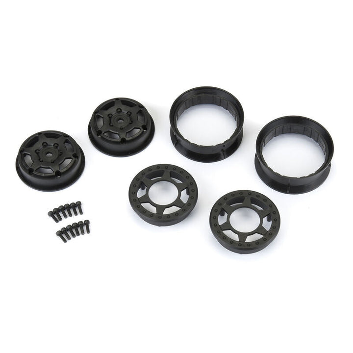 Pro-Line 2809-03 1/10 Holcomb 1.9" 12mm Crawler Bead-Loc Wheels (2) Black