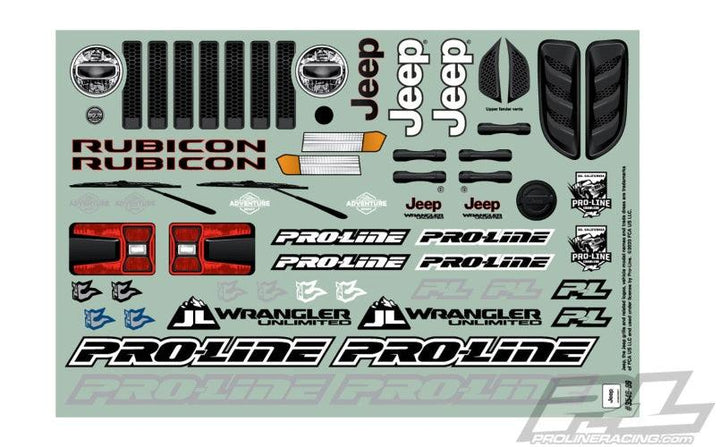 Pro-Line Jeep Wrangler JL Unlimited Rubicon Clear Body For Wheelbase Crawlers