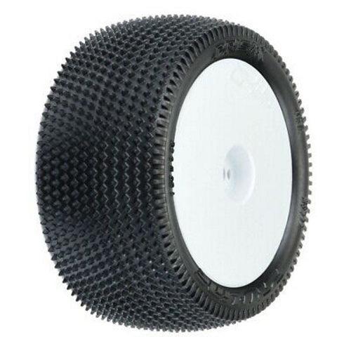 Pro-Line 8277-13 Prism 2.0 2.2 Z3 Mounted White Wheels 1:10 Buggy Rear (2)