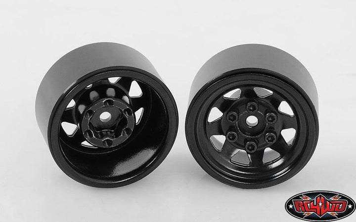 RC4WD Z-W0229 Stamped Steel 1.0" Stock Beadlock Wheels (Black) Gelande II