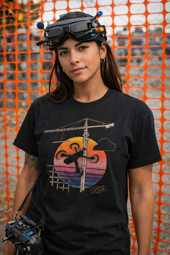 T-shirt Ripping Cranes - un drone FPV