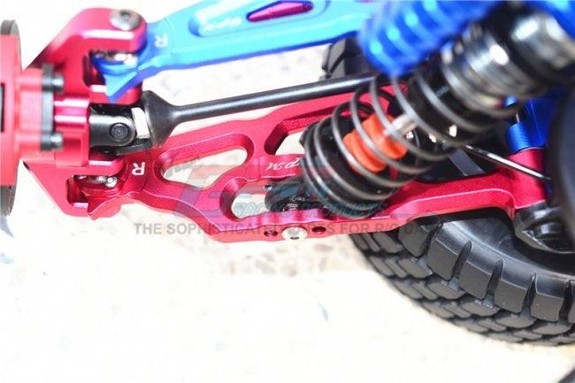 GPM ALUMINUM FRONT LOWER SUSPENSION ARM LOSI 1/6 SUPER BAJA REY 4X4 GUN SILVER