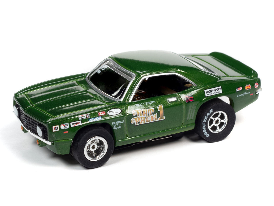 Auto World Xtraction Chevy Camaro Wally Booth Rat Pack HO Slot Car for AFX