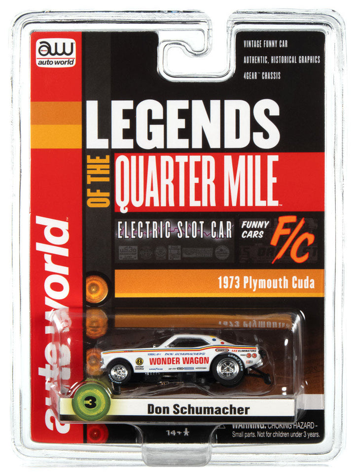 Auto World Don Schumacher Plymouth Barracuda Wonder Wagon Ho Slot Car SC369