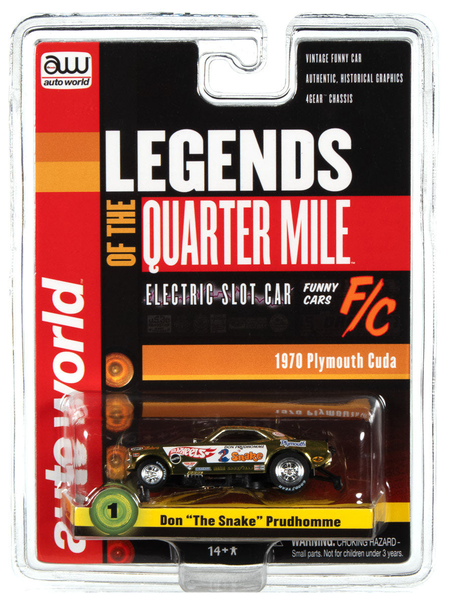 Auto World Don The Snake Prudhomme '70 Plymouth Cuda Ho Slot Car SC369